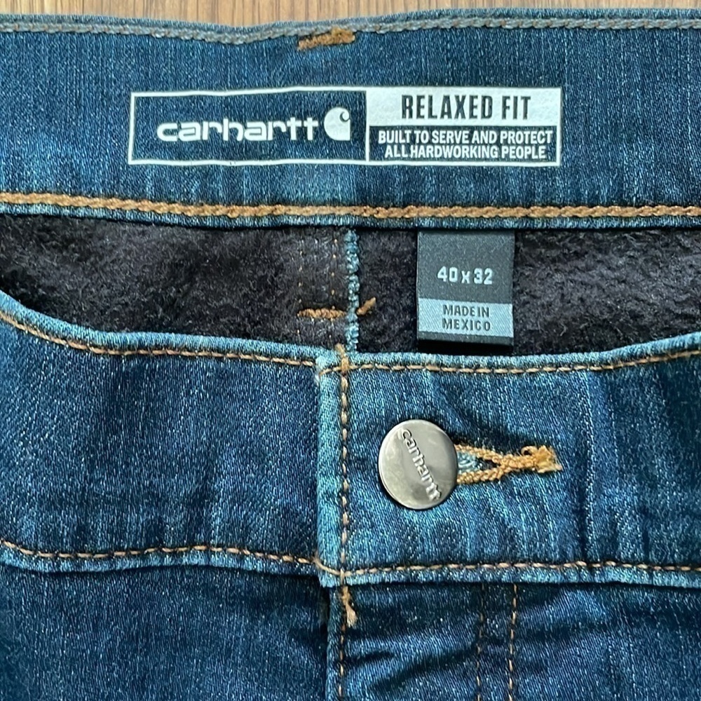 Carhartt Relaxed Fit, fleece lined jeans - Picture 3 of 7